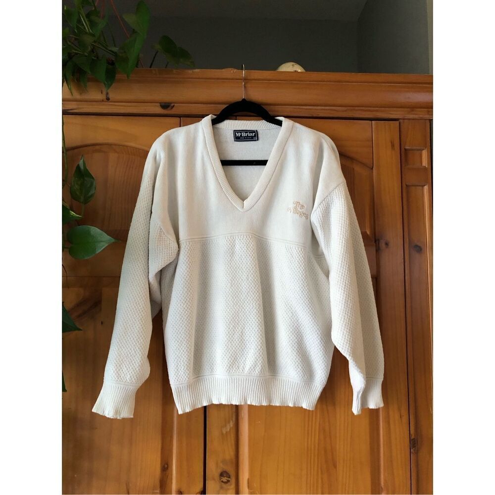 vintage McBriar piece – soft 100% cotton USA knit with “The Villages” embroidery